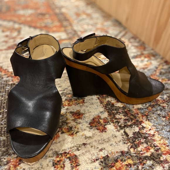 Michael Kors Josephine Chunky Wedge Sandals with Buckles - Picture 3 of 3